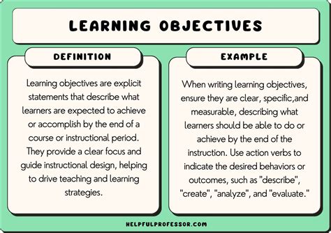 What is a characteristic of effective training objectives, and how do they shape the future of learning?